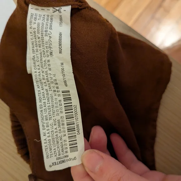 Zara Chocolate Brown Crop Top - Picture 6 of 8